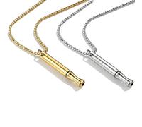 BLPRKOT 2 Pièces Collier de Respiration,Zenless Cigarette Collier,Colliers de Méditation Apaisant, Chaîne avec Sifflet,Colliers pour Méditation,Ralentissement de la Respiration pour Hommes Femmes