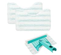 BLPRKOT 2 Pièces housses de rechange en microfibre pour balai de salle de bain, compatibles avec Leifheit Micro Duo Telescope, accessoires de rechange pour raclette de baignoire