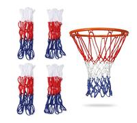 BLPRKOT 4 Pièces mini filets de basket de rechange à 8 boucles, petit filet pour l'intérieur et l'extérieur, convient aux paniers de 20 à 25 cm, filet de basketball en polypropylène