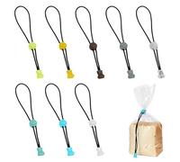 BLPRKOT 8 Pièces Pince Fermeture Sachet, Food Bag Clips, Clips with Closure for Kitchen Reusable Plastic, Sealing Clips, Various Colours, for Sweets, Nuts, Cereals, Snacks