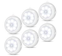 BLS AA-86 Lampes LED pour placard à piles super lumineuses avec détecteur de mouvement pour l'intérieur, lumières sans fil, 1500 mAh, 120 jours de fonctionnement