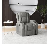 BLSYHDH Fauteuil de Massage Electrique,Fauteuil Massant Chauffant,Fauteuil de Relaxation avec Fonction de Massage et Repose-Pied,Fauteuils Salon Relax Fonction Inclinable Vibration Chauffage (Gris-1)