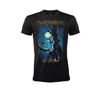 BLT DISTRIBUTION SRL Iron Maiden Fear of The Dark T-Shirt Rock Officiel Bande Noire Heavy Metal Coton Unisexe Adulte Garçons Noir L