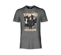 BLT DISTRIBUTION SRL T-shirt Tokyo Revengers. T-shirt Anime officiel. T-shirt adulte unisexe., gris, XS