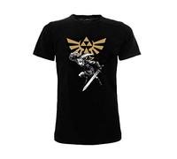 BLT T-shirt officiel Zelda Link avec épée pour adulte, garçon et enfant, noir, Noir , 7-8 ans