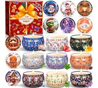 BLTIFF Coffret de Bougies Naturelles - 9 Pièces pour Noël, Anniversaires et Saint-Valentin