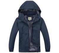 Blu Apparel Veste imperméable pour enfants idéale pour l'école, la marche, le vent, bleu marine, 5-6 ans