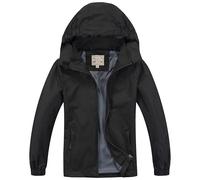 Blu Apparel Veste imperméable pour enfants idéale pour l'école, la marche, le vent, Noir , 3-4 ans