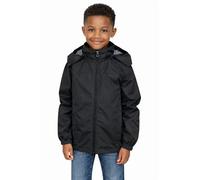 Blu Apparel Veste imperméable pour enfants, idéale pour l'école, veste coupe-vent pour la marche, veste de pluie pour enfants, Noir , 9-10 ans