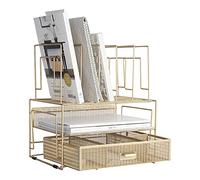 Blu Monaco bureau gold organisateur avec fichier trieuses et tiroir