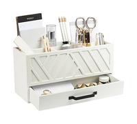 BLU MONACO Organiseur à crayons en bois blanc