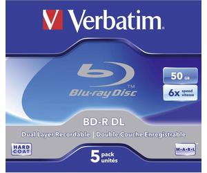 Blu-ray BD-R DL vierge Verbatim 43748 jewelcase 5 pc(s) 50 GB
