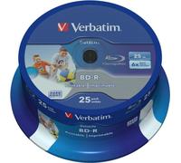 Blu-Ray BD-R imprimable Verbatim Wide Inkjet Datalife 25 pièces 25 GB 6x