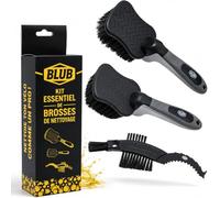 BLUB Kit Nettoyage Velo 3 Brosses, Brosse Chaine et Cassette, VTT Route
