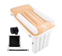 Blublu Park Lit en avion amélioré pour enfants, valve unidirectionnelle et pompe à main compacte, lit gonflable pour tout-petits, lit d'avion, léger et pliable, convient aux sièges de vol, train