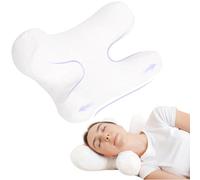 Blublu Park Oreiller anti-rides, coussin de beauté, pour dormir sur le côté, en duvet, doux pour la peau, pour le sommeil, anti-rides, anti-âge, anti-surgery, rides du visage, soutien de la nuque