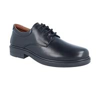 Blucher Confort-Casual pour homme, fabriqué en cuir naturel 100 % vachette, un classique rénové, tout terrain et confortable. LUISETTI Chaussure Confort Class 33651ST, Noir , 46 EU