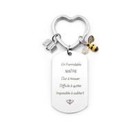 Bluckincle Cadeau Maitre D'école,Cadeau Maitre Cadeaux Maitres D'école Fin D'année Porte Clef Maitress Merci Original