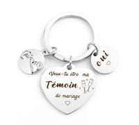 Bluckincle Cadeau Témoin Porte clef,Cadeau Demande de Mariage Demande Demoiselle d'Honneur,Veux-tu être ma Témoin de Mariage