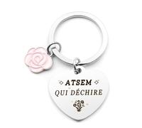Bluckincle Porte Clef Merci Cadeau Maitresse D'école Cadeau Maitre Professeur Atsem Aesh