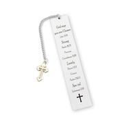 Bluckincle Verset Biblique Français, Marque-Page Chrétien Bible, Cadeau Communion Confirmation, Cadeaux Croix Filles Garçons, Métal, 1 Unité