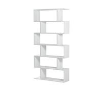 BLUCO Calicosy Bibliothèque avec 6 Compartiments - en Panneaux de Particules - Style Contemporain - pour Chambre, Salon - L80 cm x l24 cm x H192 cm