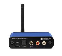 BluDento Récepteur de Musique Bluetooth Hi-FI Longue portée aptX à Faible Latence, 32 Bits Burr DAC intégré pour Le Streaming, Sorties stéréo L/R RCA et S/PDIF coaxial Toslink Optique