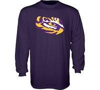 Blue 84 Men's LSU Tigers Long Sleeve T Shirt Team Color Icon, Purple, Large