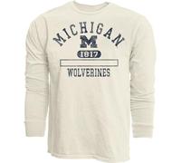 Blue 84 Standard NCAA Officially Licensed Long Sleeve T-Shirt Ivory Dyed Ringspun