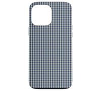 Blue and Cream Mini Gingham Check Pattern Case Coque pour iPhone 13 Pro Max