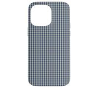 Blue and Cream Mini Gingham Check Pattern Case Coque pour iPhone 14 Pro Max