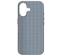 Blue and Cream Mini Gingham Check Pattern Case Coque pour iPhone 17