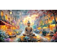 Blue-and-Red-Dragons-Facing-Each-Other Puzzle pour Adultes et Enfants 1000 pièces Jeu Stimulant Cadeau Amusant & Activité Maison Papier recyclé pour détente et décoration Murale 38x52/1000 pièces