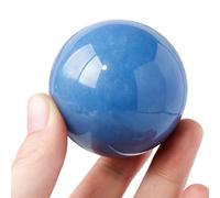 Blue Angel Crystal Sphere with Stand, Ball Decorative for Witchcraft, Home Decor Accessories Modern Interior Design,45~50mm Gemstone Stone