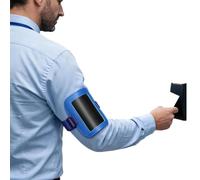 Blue Arm Sleeve Phone Holder Adjustable Armband Card Pouch Universal Running Arm Band for Cell Phone ID Card Key and Outdoor Sports Use (Blue, 7.5x8cm)