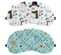 Blue Atomic Stars Lot de 2 masques de sommeil pour les yeux pour dormir sur le côté, bandeau pour les yeux sans pression oculaire, couverture de sommeil réglable, bloque complètement la lumière