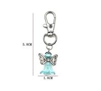 (Blue B)30PCS Guardian Angel Keychain Pendant Baptism Communion Thank You Gift Dinner