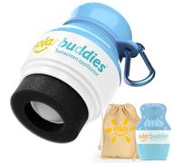 Blue Bag Bundle Solar Buddies Refillable Roll On Sunscreen Suncream Applicator Bag Bundle With Applicator Carabina Clip For Families, Kids, Adults, Travel Set, With A Free Sticker Pack (Pink)) (Blue)