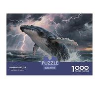 Blue Baleine 1000 Pieces Faune Sauvage Puzzle en Papier Qualité Supérieure De l'art De La DécoRation Moderne Adultes Enfants 70x50cm/1000pcs