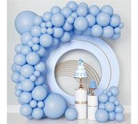 Blue Balloon Arch Kit, 105 Pieces 5 10 12 18 Inch Balloon Garland Kit, Blue Garland Latex Balloons Birthday Wedding Baby Shower Girls Women Boys Men Party Decorations
