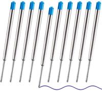 Blue Ballpoint Pen Refill 9.8 Cm 10 1.0 Mm Standard Interchangeable Metal Refills For Parker For A Smooth And Even Writing Experience