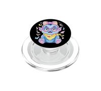 Blue Bat Portrait Animal Lover Graphic Lunettes Noeud Rose PopSockets PopGrip pour MagSafe