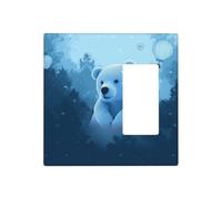 Blue Bear Plaques murales décoratives pour interrupteur 2 interrupteurs - Plaque d'interrupteur électrique en thermoplastique pour appareil de décoration, vis incluses