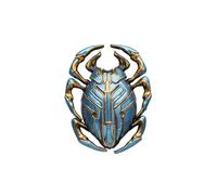 Blue Beetle Film Scarabée 3D en émail sous licence officielle DC Comics Blue Beetle, taille unique, Métal Métal Émail, Pas de gemme