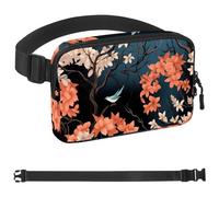 Blue Bird 1121 Sac banane pour homme et femme avec sangle réglable, sac banane tendance pour voyage, plein air, course à pied, randonnée, multicolore, multicolore, 1.5x9.0x5.9in/4x23x15cm