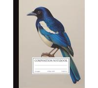 Blue Bird Composition Notebook | Beautiful Nature Art Cover | 7.5x9.25 in | 110 Pages | College Ruled Lines for School Work