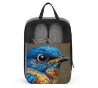 Blue Bird Head Sac à chaussures pour voyage usage quotidien Anti-poussière Pochette de rangement pour chaussures de golf