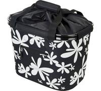 BLUE BIRD Panier de guidon Panier de course vélo Quick-Clip 20l noir/fleuri