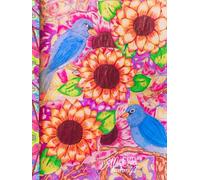 'Blue Birds And Florals' 200 Unlined, Flower Detailed Page, 8x11 Hardcover Journal, Art Pad, Sketchbook, Drawing Book: Made With Hand-Drawn And ... And Tammy Thomas @ TammyT @ TTimeArt