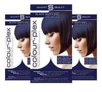 Blue Black Hair Dye Permanent with Anti-Breakage Plex Hair Care, Vegan & Cruelty-Free, 100% Grey Coverage, Midnight Blue Hair Dye, For All Hair Types Smart Beauty (Pack of 3)